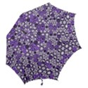 Purple Black Checkered Hook Handle Umbrellas (Large) View2