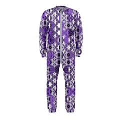 Purple Black Checkered Onepiece Jumpsuit (kids) by SpinnyChairDesigns