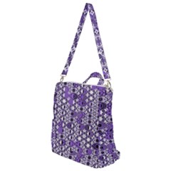 Purple Black Checkered Crossbody Backpack by SpinnyChairDesigns