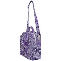 Purple Black Checkered Crossbody Day Bag by SpinnyChairDesigns