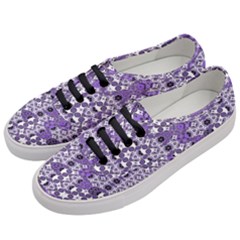 Purple Black Checkered Women s Classic Low Top Sneakers by SpinnyChairDesigns