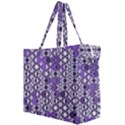 Purple Black Checkered Canvas Travel Bag View2