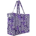 Purple Black Checkered Canvas Travel Bag View3