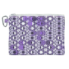 Purple Black Checkered Canvas Cosmetic Bag (xl) by SpinnyChairDesigns