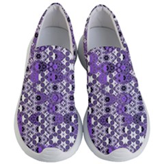 Purple Black Checkered Women s Lightweight Slip Ons by SpinnyChairDesigns