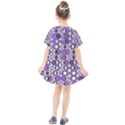 Purple Black Checkered Kids  Smock Dress View2