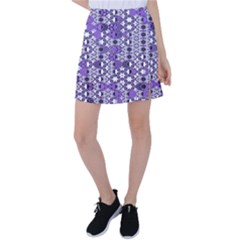 Purple Black Checkered Tennis Skirt by SpinnyChairDesigns