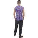 Purple Black Checkered Men s Regular Tank Top View2