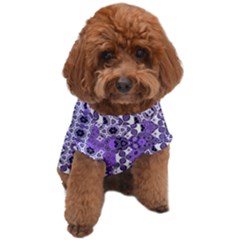 Purple Black Checkered Dog T-shirt by SpinnyChairDesigns