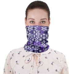 Purple Black Checkered Face Covering Bandana (adult)