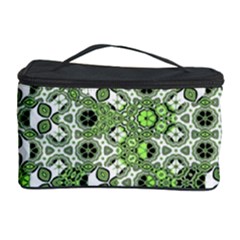 Black Lime Green Checkered Cosmetic Storage by SpinnyChairDesigns