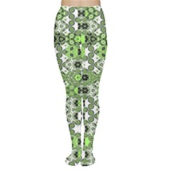 Black Lime Green Checkered Tights by SpinnyChairDesigns