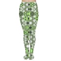 Black Lime Green Checkered Tights View1