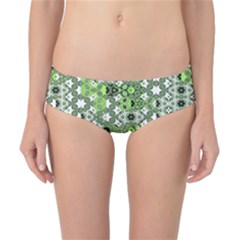 Black Lime Green Checkered Classic Bikini Bottoms by SpinnyChairDesigns