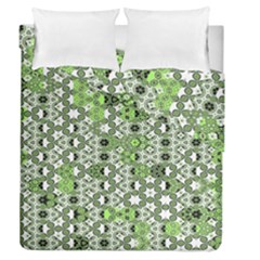 Black Lime Green Checkered Duvet Cover Double Side (queen Size) by SpinnyChairDesigns