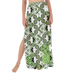 Black Lime Green Checkered Maxi Chiffon Tie-up Sarong by SpinnyChairDesigns