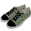 Black Lime Green Checkered Men s Low Top Canvas Sneakers View2