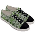 Black Lime Green Checkered Men s Low Top Canvas Sneakers View3