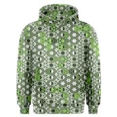 Black Lime Green Checkered Men s Overhead Hoodie by SpinnyChairDesigns