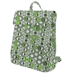 Black Lime Green Checkered Flap Top Backpack by SpinnyChairDesigns