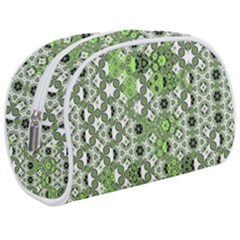 Black Lime Green Checkered Makeup Case (medium) by SpinnyChairDesigns