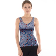 Abstract Checkered Pattern Tank Top by SpinnyChairDesigns