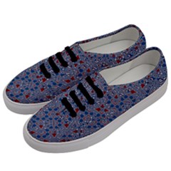 Abstract Checkered Pattern Men s Classic Low Top Sneakers by SpinnyChairDesigns