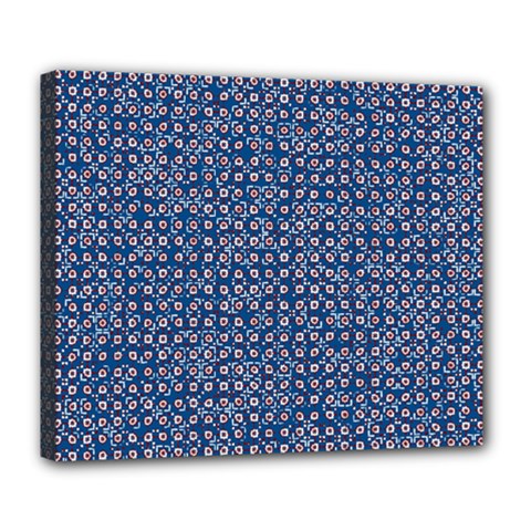 Artsy Blue Checkered Deluxe Canvas 24  X 20  (stretched) by SpinnyChairDesigns