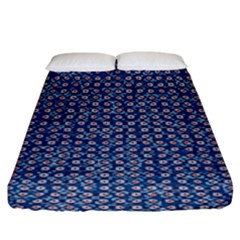 Artsy Blue Checkered Fitted Sheet (king Size) by SpinnyChairDesigns