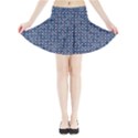 Artsy Blue Checkered Mini Flare Skirt View3