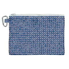 Artsy Blue Checkered Canvas Cosmetic Bag (xl) by SpinnyChairDesigns