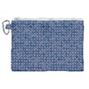 Artsy Blue Checkered Canvas Cosmetic Bag (XL) View1