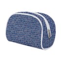 Artsy Blue Checkered Makeup Case (Small) View2