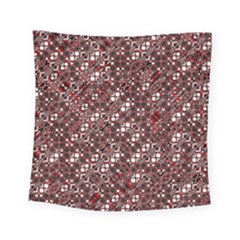 Abstract Red Black Checkered Square Tapestry (small) by SpinnyChairDesigns