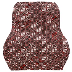 Abstract Red Black Checkered Car Seat Back Cushion  by SpinnyChairDesigns