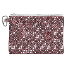 Abstract Red Black Checkered Canvas Cosmetic Bag (xl) by SpinnyChairDesigns