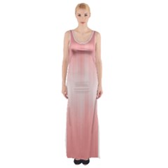 Fresh Pink Ombre Thigh Split Maxi Dress by SpinnyChairDesigns