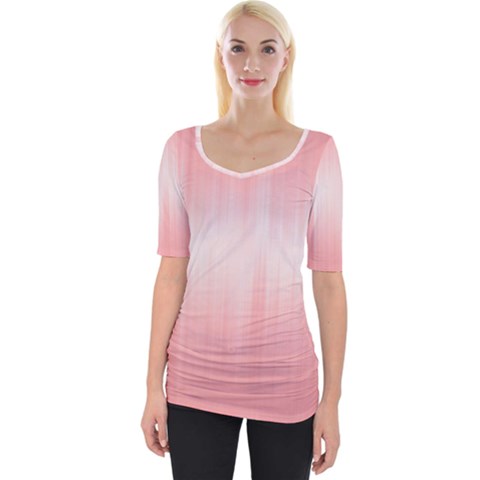 Fresh Pink Ombre Wide Neckline Tee by SpinnyChairDesigns