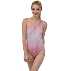 Fresh Pink Ombre To One Side Swimsuit by SpinnyChairDesigns