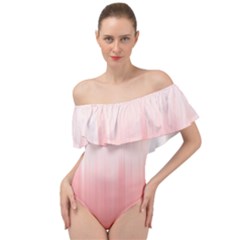 Fresh Pink Ombre Off Shoulder Velour Bodysuit  by SpinnyChairDesigns