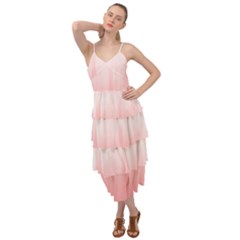 Fresh Pink Ombre Layered Bottom Dress by SpinnyChairDesigns