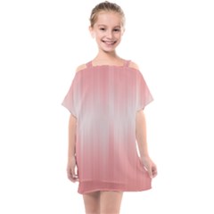 Fresh Pink Ombre Kids  One Piece Chiffon Dress by SpinnyChairDesigns