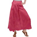 Blush Pink Octopus Swirls Satin Palazzo Pants View1