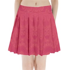 Blush Pink Octopus Swirls Pleated Mini Skirt by SpinnyChairDesigns