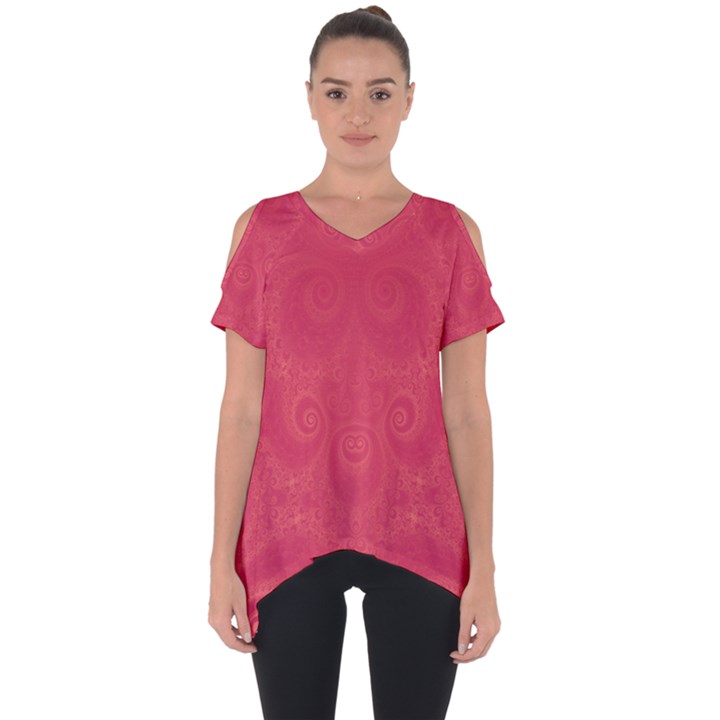 Blush Pink Octopus Swirls Cut Out Side Drop Tee