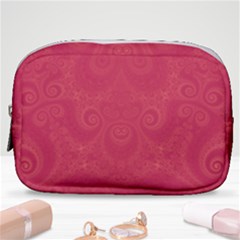 Blush Pink Octopus Swirls Make Up Pouch (small) by SpinnyChairDesigns