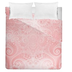 Pretty Pink Spirals Duvet Cover Double Side (queen Size) by SpinnyChairDesigns