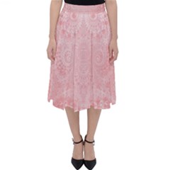 Pretty Pink Spirals Classic Midi Skirt by SpinnyChairDesigns