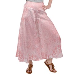 Pretty Pink Spirals Satin Palazzo Pants by SpinnyChairDesigns