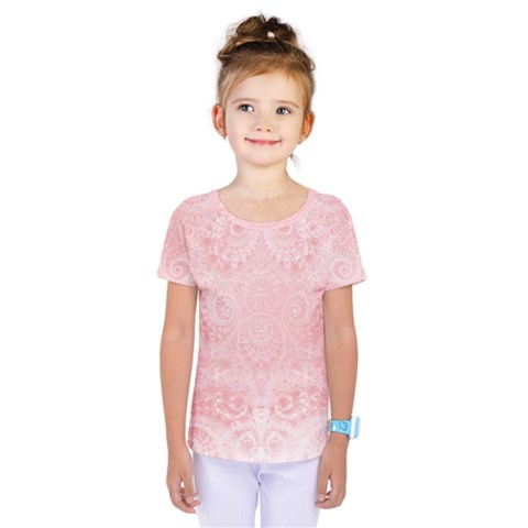 Pretty Pink Spirals Kids  One Piece Tee by SpinnyChairDesigns